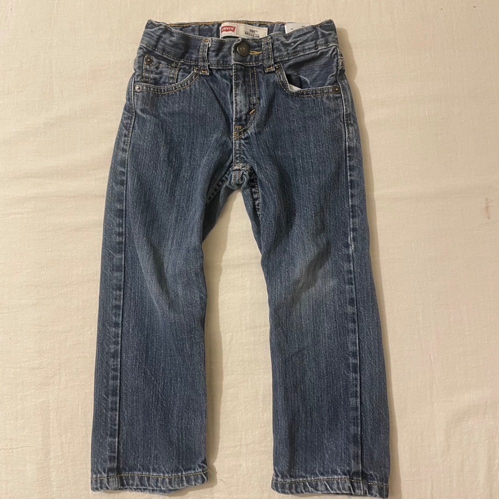 Kids Levi's 505 Boys Size 4 Reg 3/4‎ Years Regular Fit Blue Denim Jeans